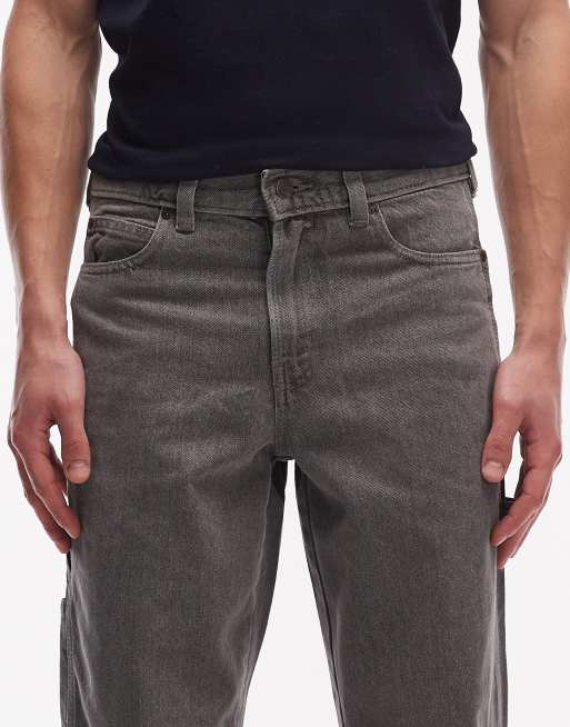 Dickies – 993 – Schmal zulaufende Carpenter-Jeans in grauer Waschung mit regulärer Passform, 5 von 5