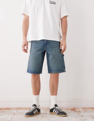 Dickies - 993 - Short charpentier en jean 11 pouces - Bleu clair