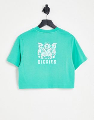 Dickies cropped t-shirt in green