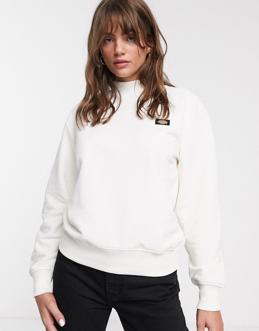 Dickies – afslappet højhalset sweatshirt med lille logo-Creme