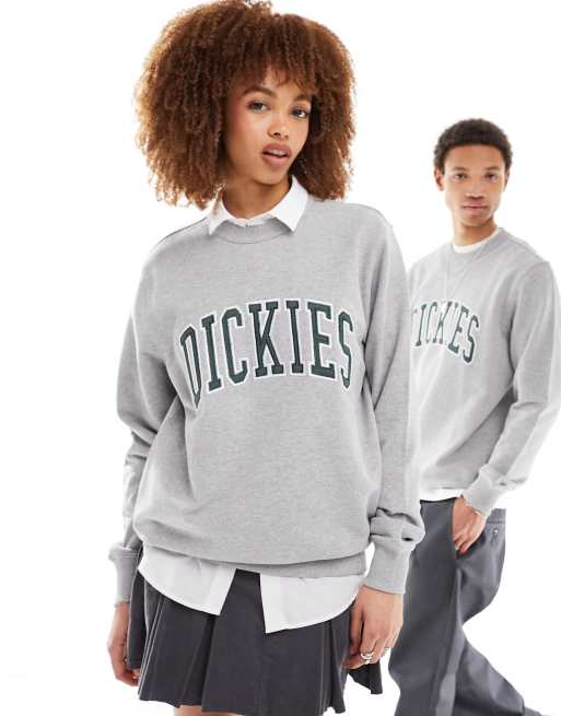 Dickies Aitken large logo sweatshirt in grey ASOS