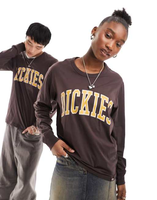 Dickies - Aitkin - Langærmet og brun T-shirt