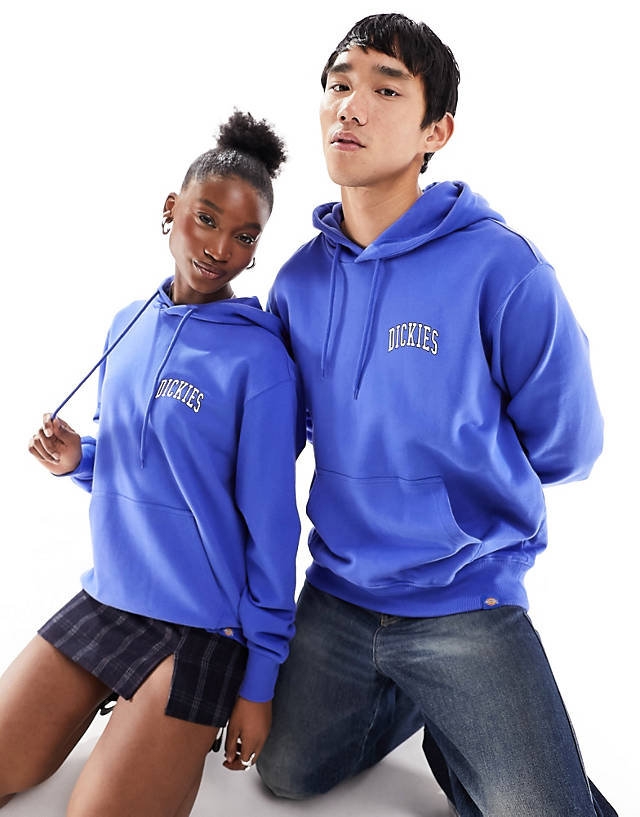 Dickies - aitkin left chest logo hoodie in royal blue