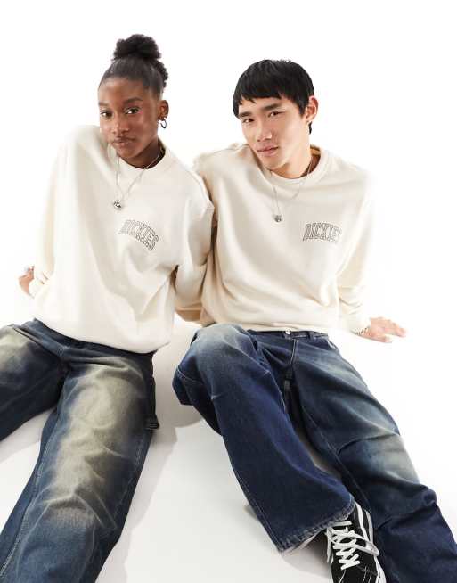 Dickies Aitkin left chest logo sweatshirt in sand