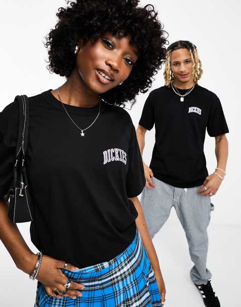 Dickies aitkin left chest logo t-shirt in black