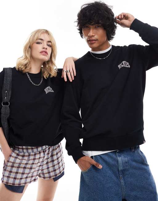 Dickies - Aitkin - Sweatshirt met logo links op de borst in zwart en pruimpaars