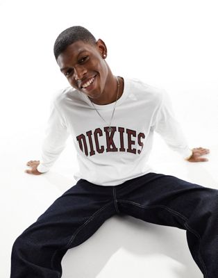 Dickies aitkin long sleeve t-shirt in white - ASOS Price Checker