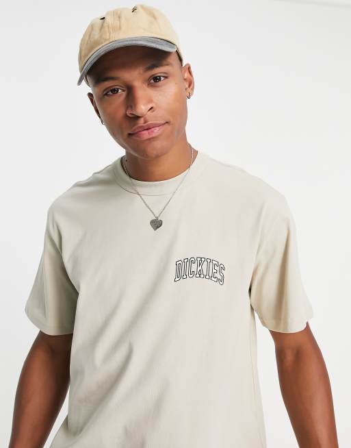 Dickies - Aitkin - T-shirt beige con logo sul petto a sinistra, 3 di 4
