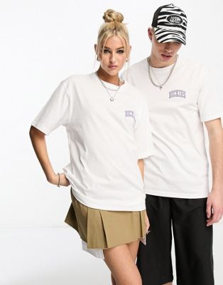 Dickies Unisex aitkin left chest logo t-shirt in white - ASOS Price Checker