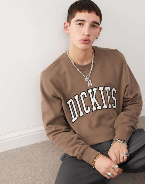 Dickies Aitkin varsity sweatshirt in brown - view 1