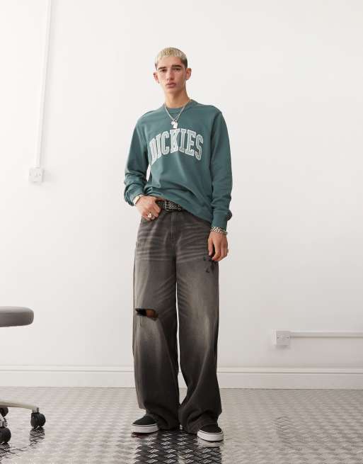 Dickies Aitkin varsity sweatshirt in forest green | ASOS