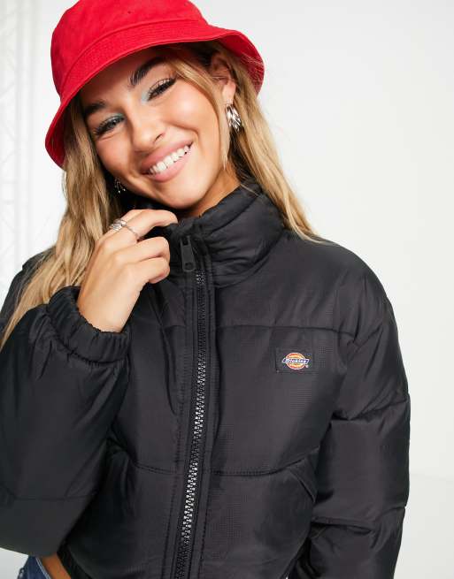 Dickies Alatna cropped puffer jacket in black