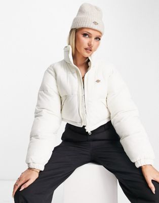 Dickies Alatna cropped puffer jacket in cream - ASOS Price Checker