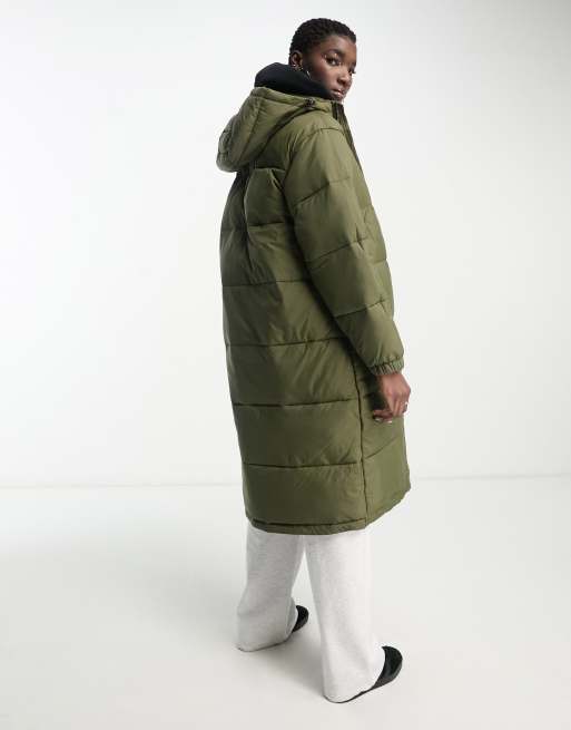 Asos long sale padded coat