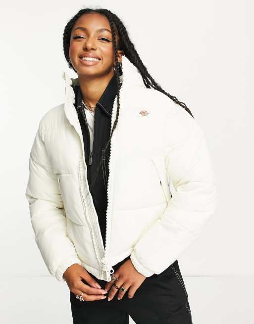 Dickies Alatna puffer jacket in white