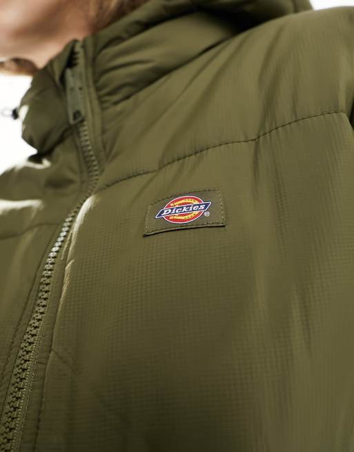Dickies – Alatna – Zielona kurtka ocieplana oversize z kapturem, 2 z 4