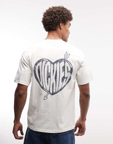 Dickies - Amberley - T-shirt bianco sporco con stampa sul retro - In esclusiva per ASOS - view 1