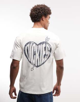 Amberley - T-Shirt in Wollweiß mit Rückenprint, exklusiv bei ASOS Weiß 2XL