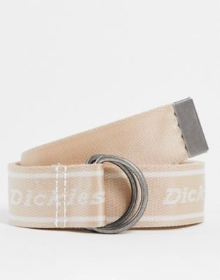 Dickies Amboy logo belt in beige