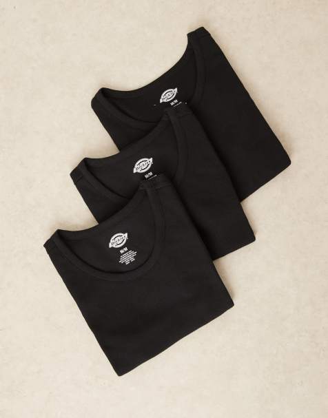 Dickies Amsterdam three-pack vest in black - view 1