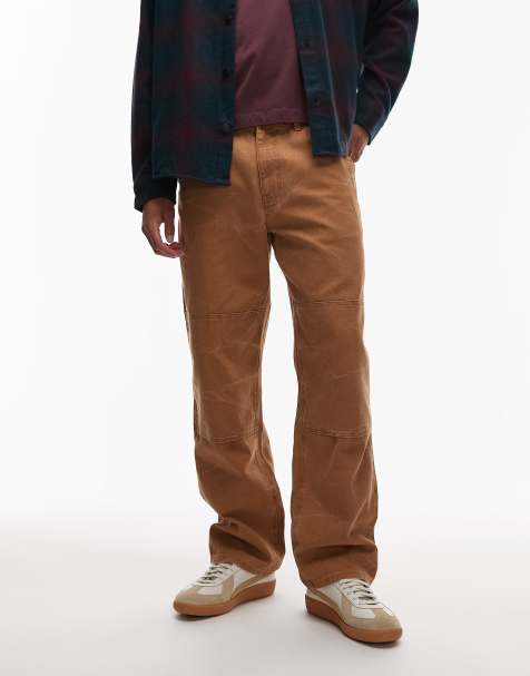 Dickies APAC double knee canvas trousers in brown tan - view 1