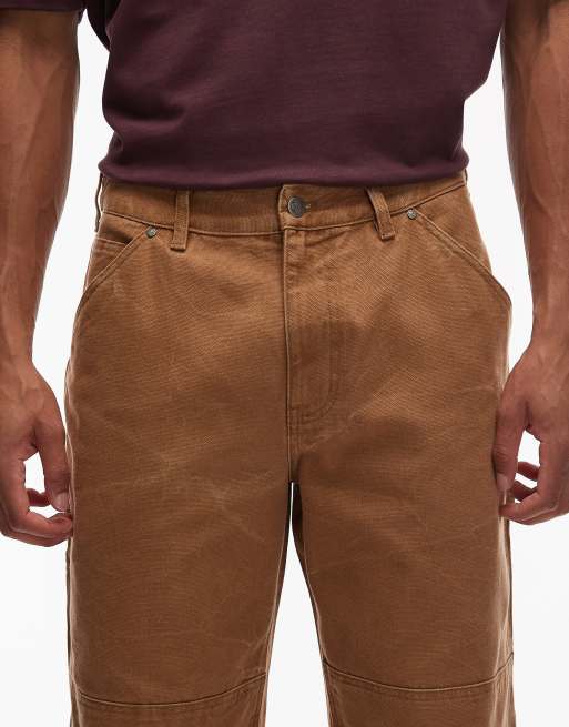Dickies APAC double knee canvas trousers in brown tan, 5 of 5