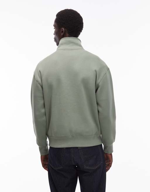 Dickies APAC – Jasnozielony rozpinany sweter z zamkiem pod szyją, 3 z 5