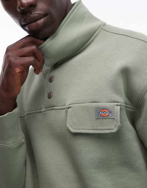 Dickies APAC – Jasnozielony rozpinany sweter z zamkiem pod szyją, 5 z 5