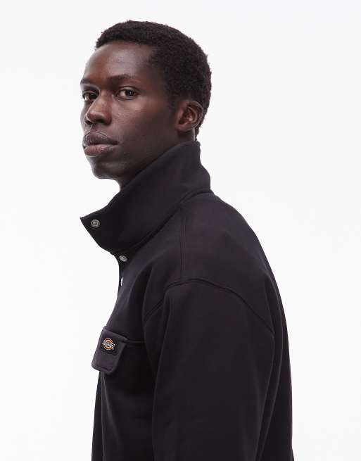 Dickies - APAC - Maglione nero con abbottonatura parziale, 4 di 5