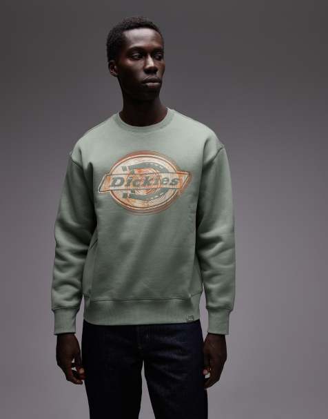 Dickies - APAC - Sweatshirt met groot logo in het midden in lichtgroen - view 1