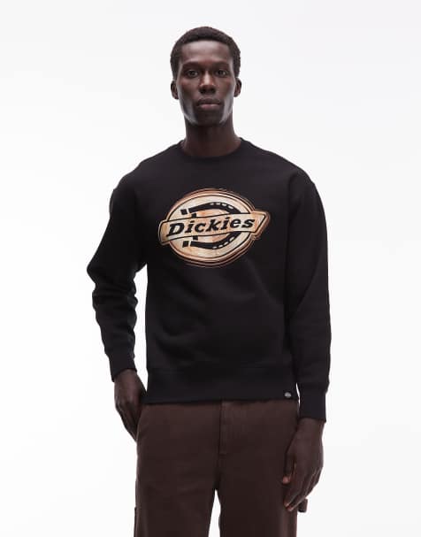 Dickies - APAC - Sweatshirt met groot logo in het midden in zwart - view 1