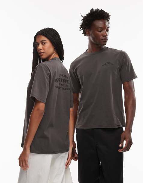 Dickies Arcola - Christiana - T-Shirt met groot ton-sur-ton logo in zwart met wassing - view 1