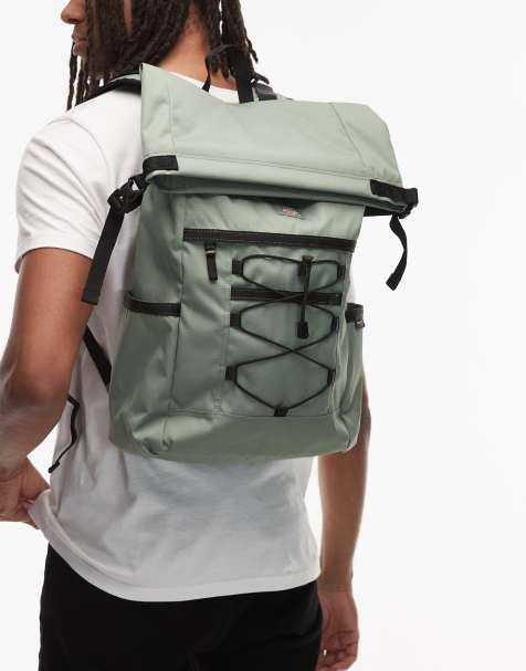 Dickies – Ashville – Ljusgrön ryggsäck i cargostil med rullock - view 1