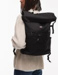 [Dickies] Dickies Ashville utility roll top backpack in black One Size BLACK