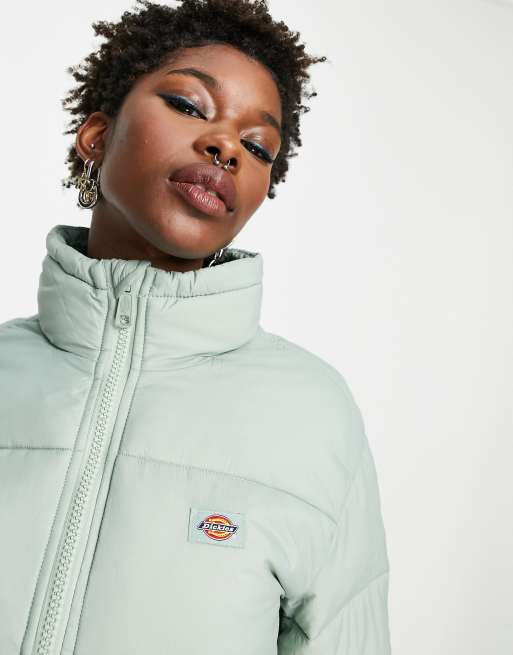 Asos green puffer on sale jacket