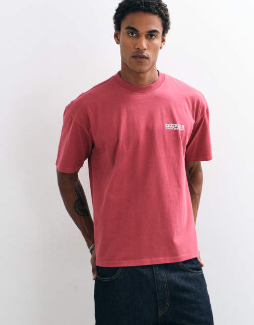 Dickies Avondale short sleeve t-shirt in burgundy, 5 of 5