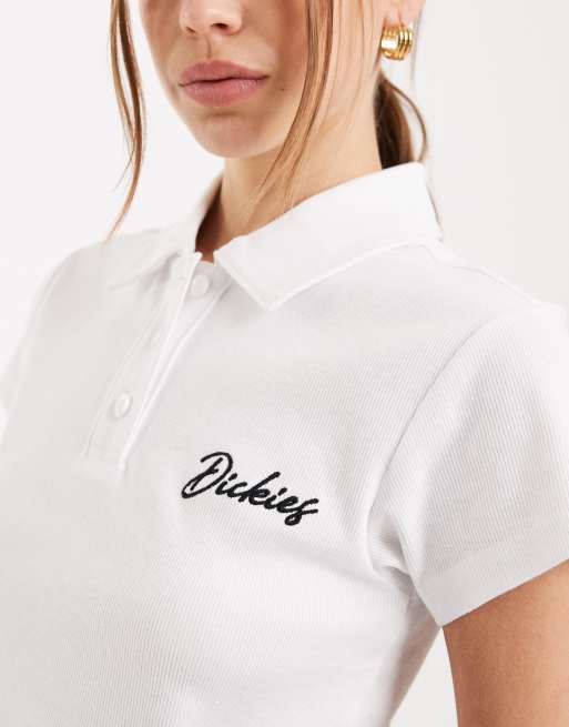 Dickies baby polo shirt in white, 3 of 4