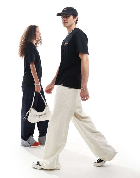 Dickies back print t-shirt in black and tan - view 1
