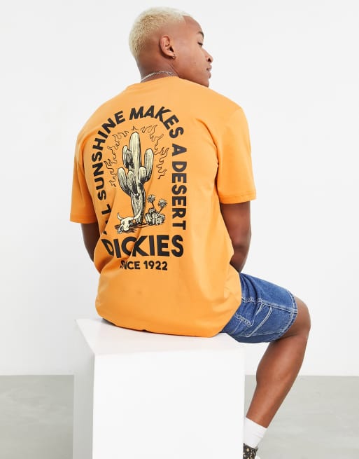 Dickies Badger Mountain t-shirt in orange Exclusive at ASOS