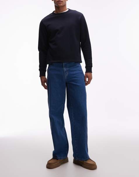 Dickies baggy straight work jeans in classic blue