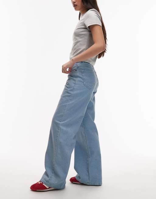 Dickies baggy wide leg jeans in light blue, 2 of 5