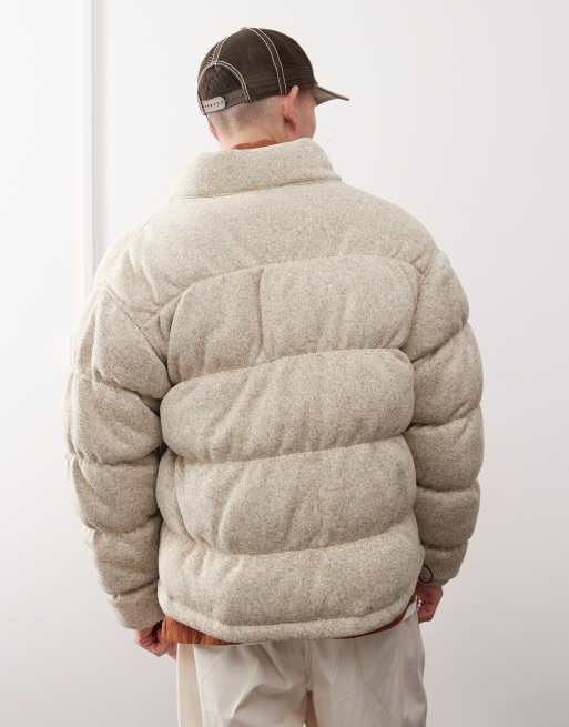 Dickies Baker puffer coat in off white