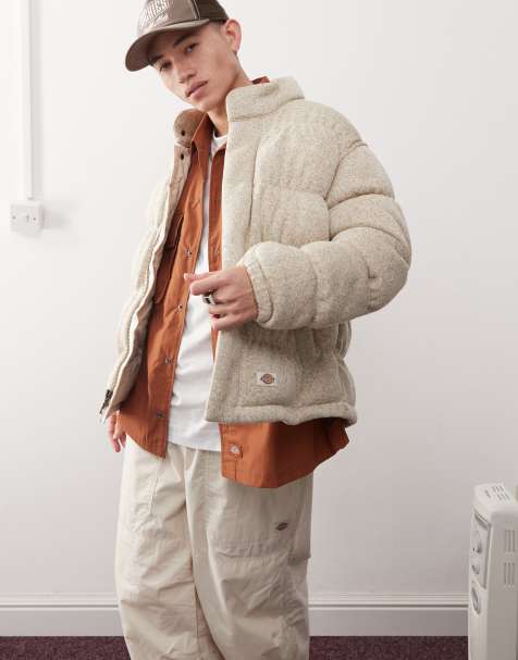 Dickies – Baker – Puffermantel in gebrochenem Weiß - view 1