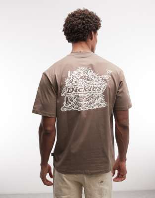 Beachwood Trails - T-Shirt in Braun mit Rückenprint, exklusiv bei ASOS Braun L