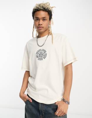 Dickies Dickies beavertown t-shirt with contrast stitch embroidery in off white
