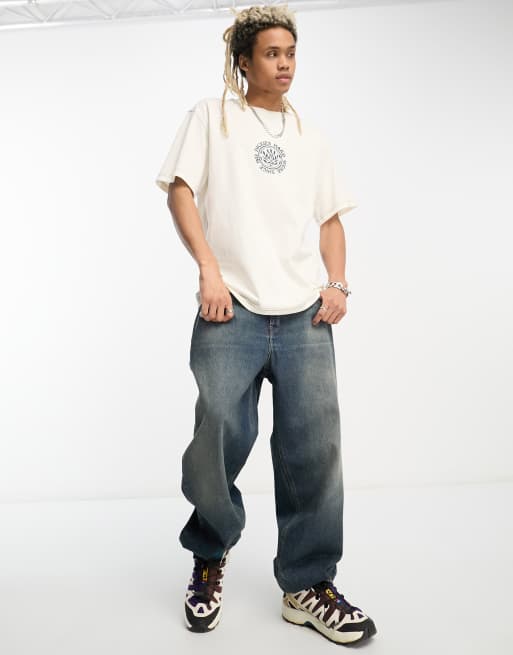 Dickies beavertown t-shirt with contrast stitch embroidery in off white, 4 of 4