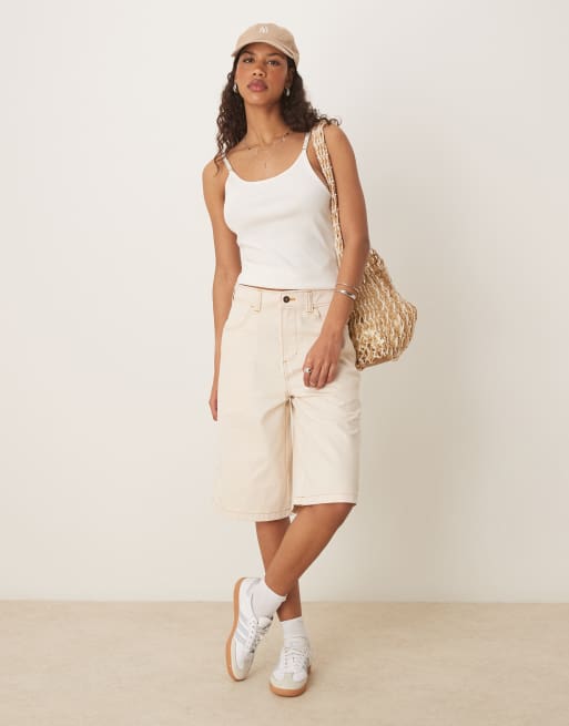 Dickies - Bermuda style charpentier en denim - Blanc cassé, 2 de 5
