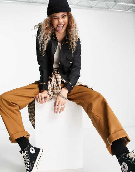 Dickies Bettles co-ord western shirt in black