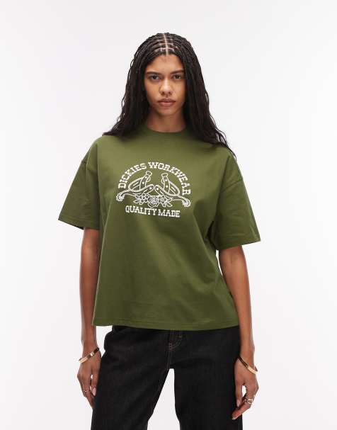 Dickies Bettsville baby tee in khaki