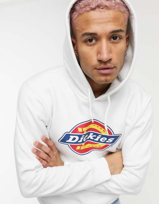 Dickies – Biała bluza z kapturem z kultowym logo z podkową